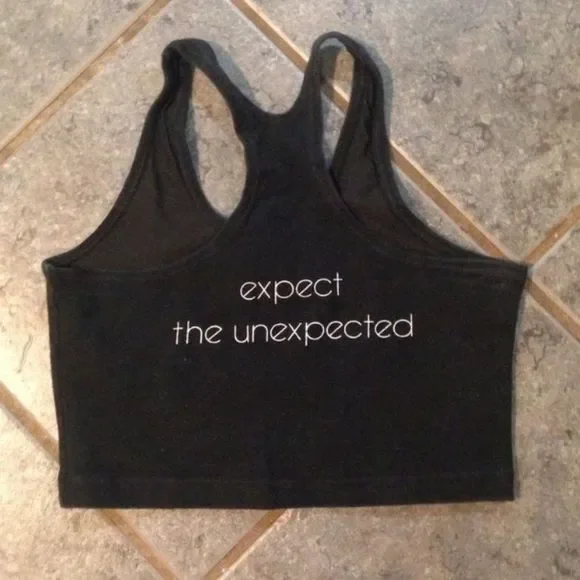 Vintage Carushka Black Crop Tank Top - Picture 2 of 4